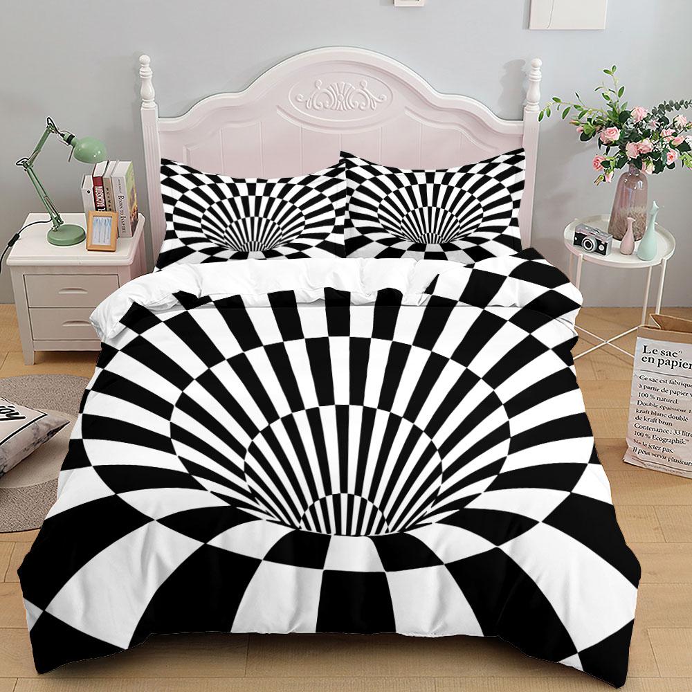 Комплект постельного белья Space Tunnel 3D King Queen Double Full Twin Single Size Duvet Cover Pillow Case Friends Bed Set