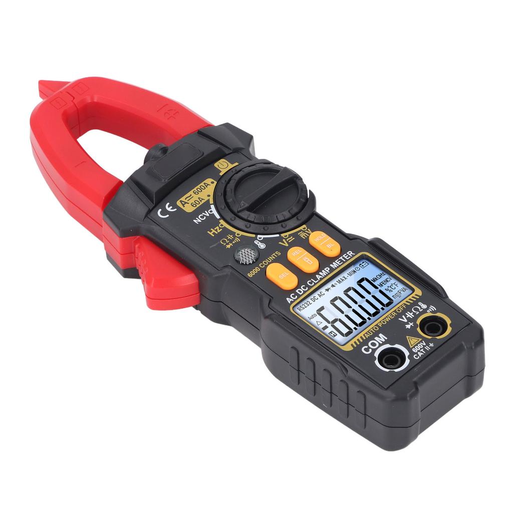 Цифровые токоизмерительные клещи ЖК-дисплей 6000 отсчетов Мультиметр для переменного/постоянного тока напряжения диода температуры