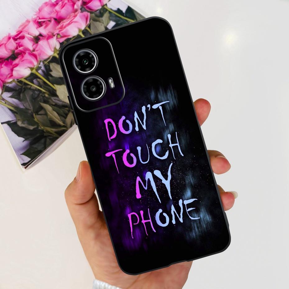 For Motorola Moto G34 XT2363-2 Fashion Dragon Metal Style Pattern Black Silicon Cases For MotoG34 G 34 5G Soft TPU Phone Cases