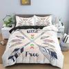 Dreamcatcher Duvet Cover Microfiber Feather Bedding Set Single Twin King For Girl Teen Adult Bedroom Geometric White Quilt Cover