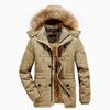 Men 's Casual Jacket Male Winter Parkas Fur Trench Thick Overcoat Windproof Heated Jackets Cotton Warm Coats Men