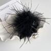 Осень и Зима Новый Стиль Супер Сказочная Заколка-Зажим из Перьев для Большого Объема Волос Большой Затылок Зажим-Акула Чистый Желание Стиль Заколка для Волос Головной Убор
