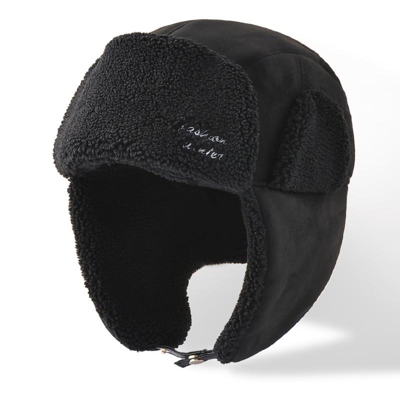 Шапка корейской версии мужская сращивание овечья шерсть утолщенная шапка Lei Feng зимняя лыжная ветрозащитная теплая шапка женская