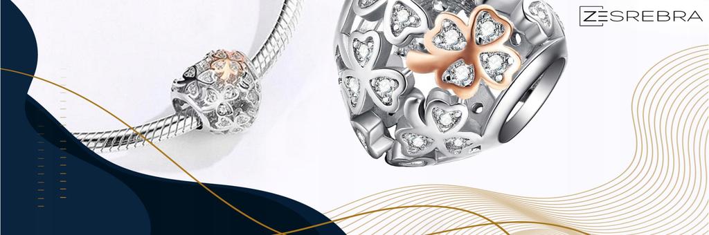 Charms Clover Heart Pr 925 Openwork Heart Pendant With Clovers