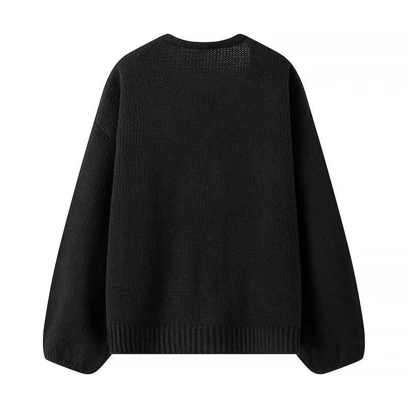 Araltay Fashion Style Women's Clothing French Style New Arrival Fashionable Sequins Bowknot Decoration Loose Knitting Sweater Cardigan