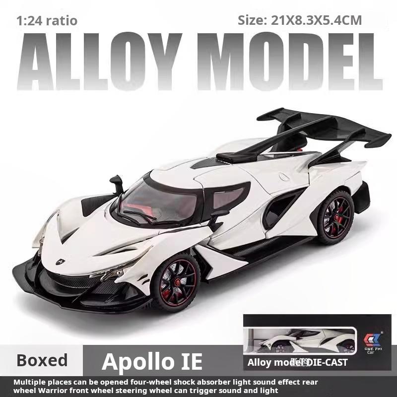 Масштаб 1/24 Apollo IE Суперкар Сплав Лимузин Литая Модель Автомобиля Игрушка Звук Свет Оттянуть Ребенка Подарок на День Рождения Коллекция Домашний Декор