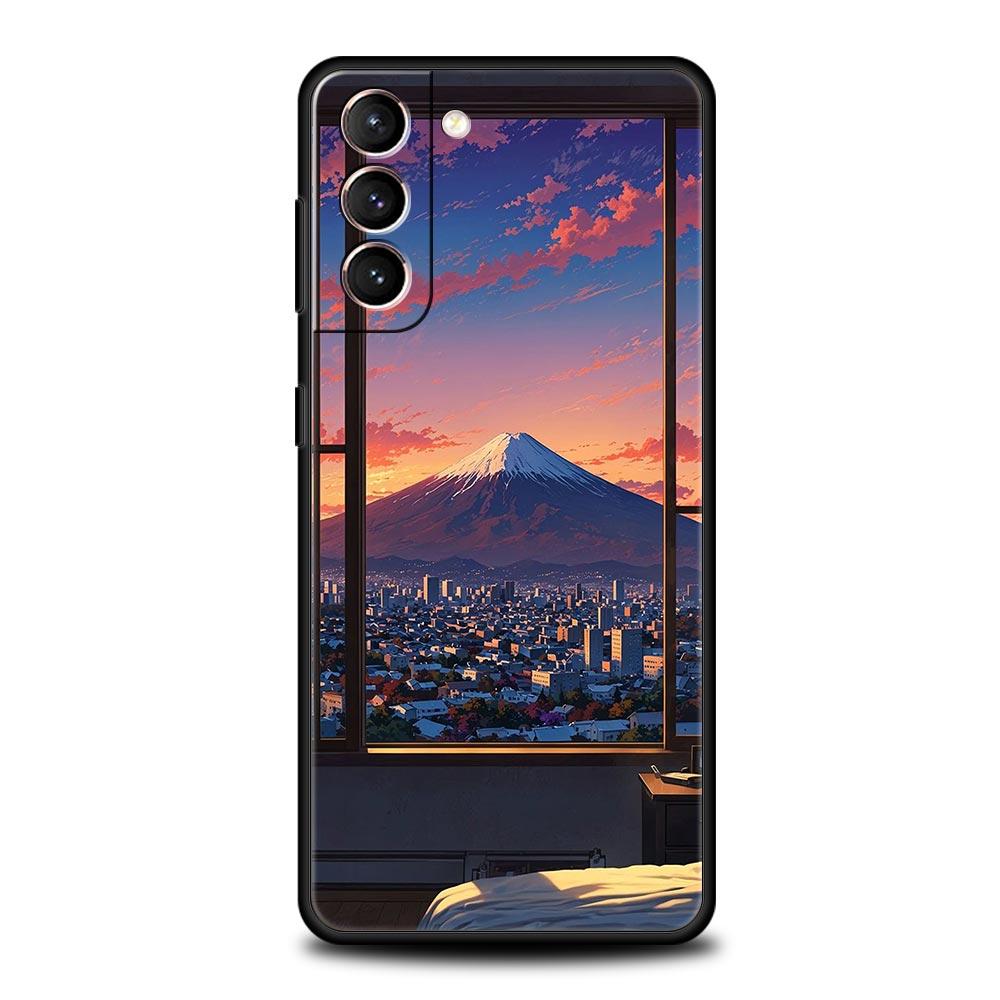 Япония Гора Фудзи Цветение сакуры Чехол для телефона Для Samsung Galaxy S25 Edge S24 S23 S22 S21 Ultra S20 FE 5G S10 S10E S9 Plus