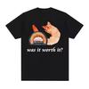 Am Contaminated with Radiation Funny Cat Meme T-shirt Short Sleeve Men Women Vintage T Shirt Male O-Neck T Shirts Graphic 5