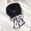 Women Fake Collar Tie Winter Faux Fur Woman False Collar Girls Detachable Fur Collar Ribbon Warm Scarfs for Ladies Neckerchiefs