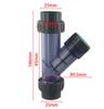 I.D 20~63mm Transparent PVC Y-Type Filter Aquarium Fish Tank Irrigation Filters Garden Water Pipe Filters Joint Fitting