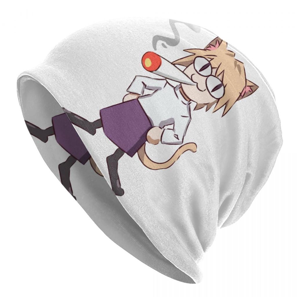 Забавная шапка-бини Neco Arc, унисекс, зимняя теплая шапка, женская вязаная шапка, уличная лыжная шапка Tsukihime, шапочки с черепами для девочек и кошек, шапки