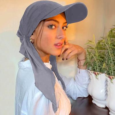 1 шт., дышащая шаль для защиты от солнца, однотонная женская тюрбан, бейсбольная кепка, простая мягкая