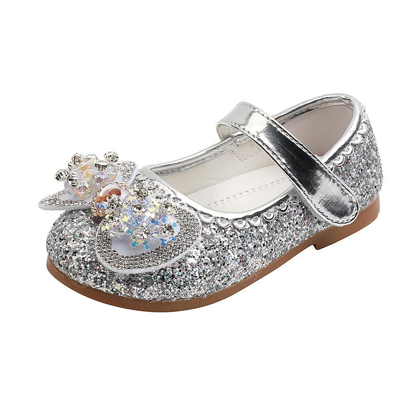 Обувь принцессы Zapatos NiñaGirl Весна Новые детские кожаные туфли с мультяшным принтом Туфли Мэри Джейн с блестками Туфли для девочек из мультфильмов Детские туфли Лолита