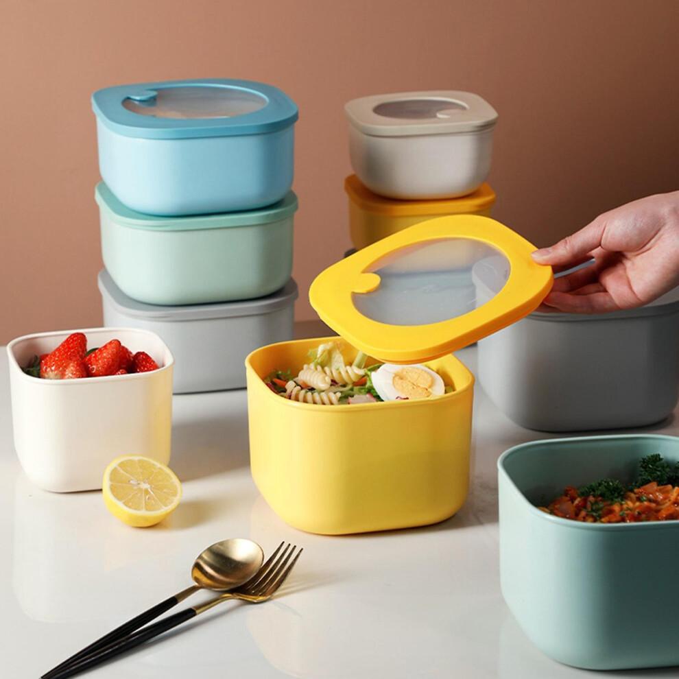 (M, Blue) BoSaiD Bento Box Leakproof Healthy Plastic Microwave Safe Lunchbox for Kitchen