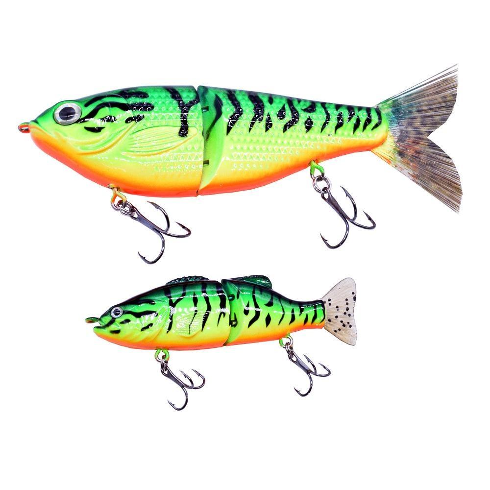 Рыболовные приманки, 2 шарнирные приманки для плавания, воблер, Реалистичная рыба, жесткая приманка, рыболовный крючок, приманки для форели, окуня, окуня, мускуса, 4 дюйма, 7,8 дюйма