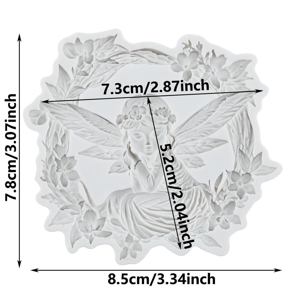Силиконовая форма Фея цветов Венок из цветов Формы для мастики Инструменты для украшения торта Топпер для кекса Конфета Смола Глина для лепки Шоколад Форма для гампасты