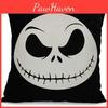 Unique Nightmare Before Christmas Ghost Head Design Decorative Cushion Cover Cotton Linen Material Easy To Clean