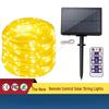 Solar Decorative Copper String Lights, 200 LED, 22m Multi-color, Remote & USB