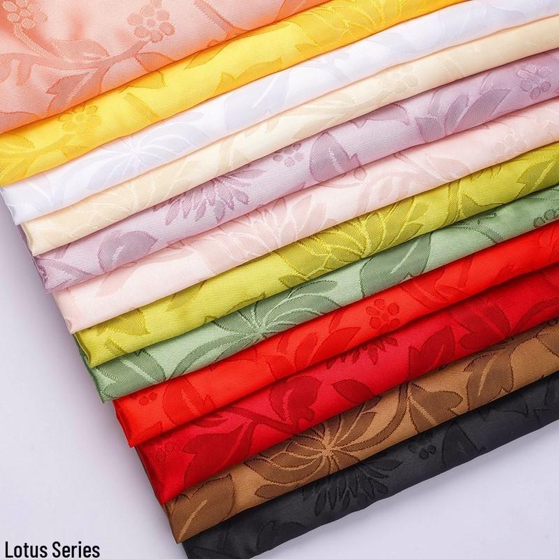 Lotus Texture Dark Pattern Jacquard Fabric for Handbags & Cosplay Hanfu