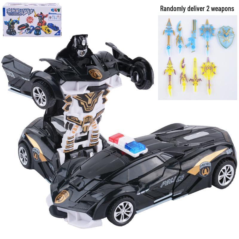 Детская деформирующаяся игрушечная машинка - Инерционная ударопрочная машина-пазл с одной кнопкой