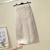 Трикотажная юбка с бриллиантами, женская осенне-зимняя утепленная однотонная юбка с высокой талией и высокой эластичностью