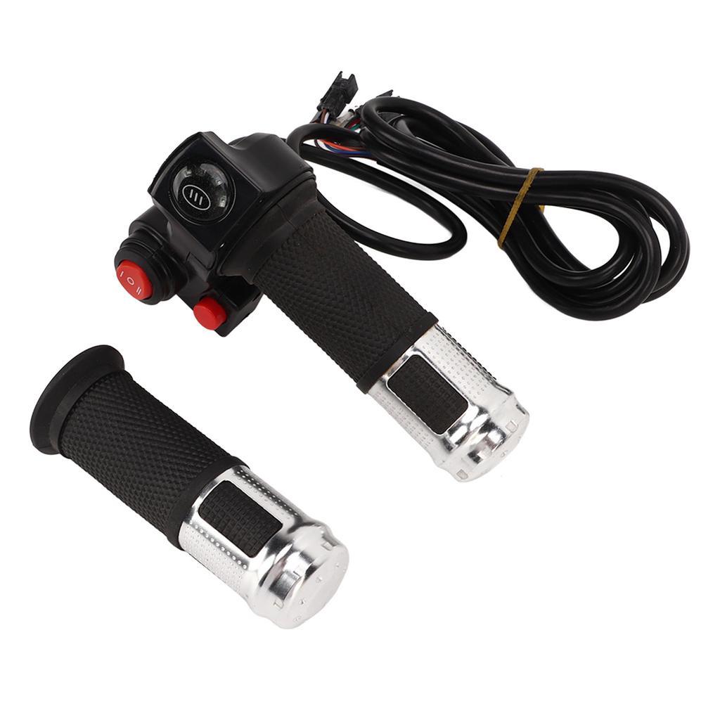 2 шт. Ручка газа для электровелосипеда, ручка управления скоростью, грипса с 4 индикаторами, 3-позиционный переключатель скорости, аксессуары для модернизации велосипеда