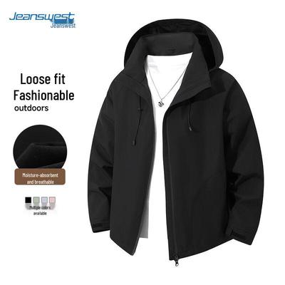 JEANSWEST Мужская ветрозащитная куртка с капюшоном