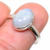 Подарочное кольцо из натурального радужного лунного камня 925 пробы из твердого серебра S.8 P6U30