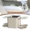 Car Armrest Storage Box Organizer with 4 Cup Holders Easy to Install Universal Tissue Holder