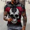 Men T Shirts Skull Print Tee Shirt Men Skull Graphic Tees Men's Summer Clothes Men T Shirts Short Sleeve Tee Harajuku Clothes
