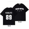 Tokio Hotel Cotton T-shirt Rock Band Kaulitz Back Print Germany Summer Short Sleeve Black Tee Women Plain Clothes
