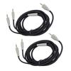 2PCS PC 3.5mm to Dual 3.5mm Earphone Cable 6.6FT OFC 3.5mm to Dual 3.5mm Jack Sound Cable for MMX100
