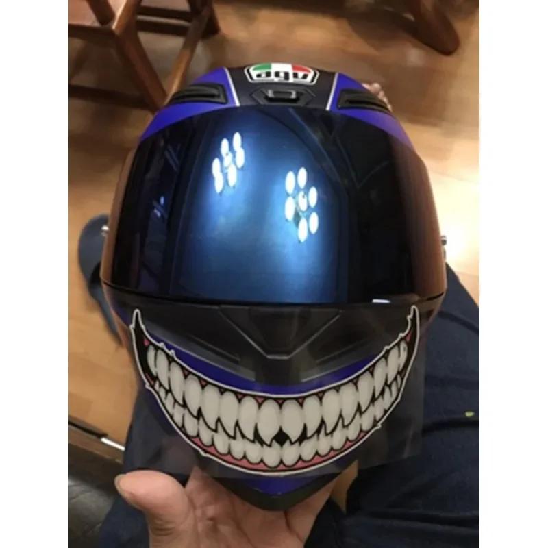 Car Styling Sticker Modified Auto Wheel Tail Body Window Tape Motorcycle Decals for Classic Hero Venom Teeth Mouth