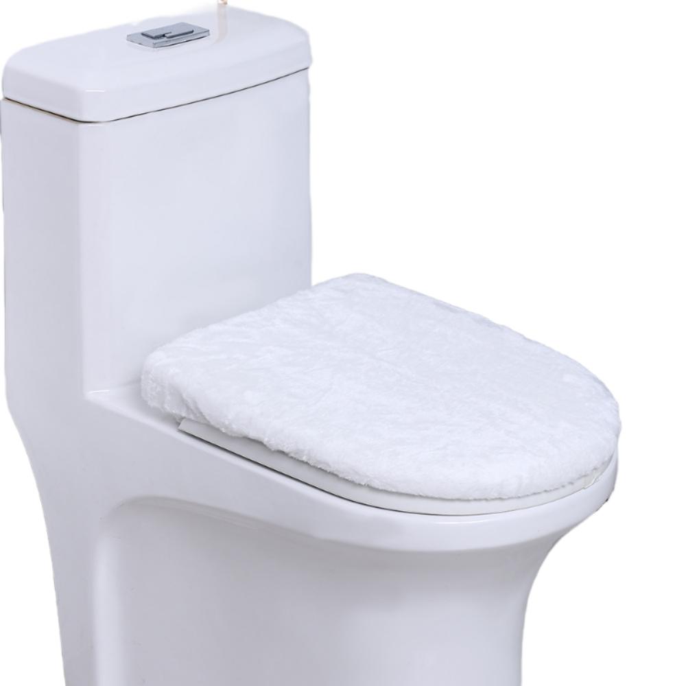 Warm Toilet Seat Cover Thickened WC Cover Easy Install Toilet Lid Cover  Bathroom Decorative