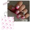 Квадратные накладные ногти, дизайны, искусственные ногти, клей для ногтей, искусственные акриловые ногти, 24 шт., наклейки для женщин, девушек