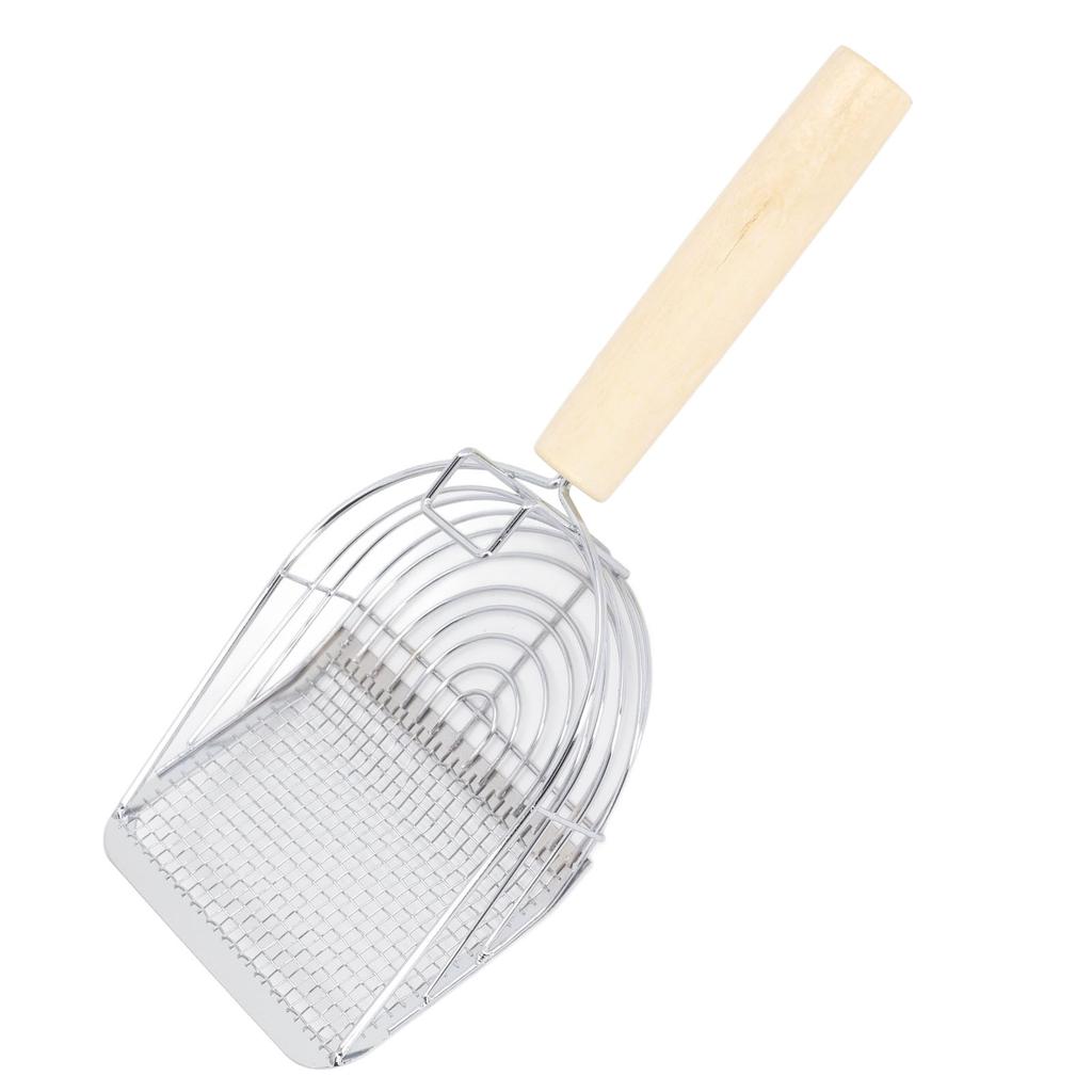 Совок для кошачьего туалета Сетка Овальный С просеиванием Эргономичная ручка Нержавеющая сталь Лопатка для кошачьего туалета для