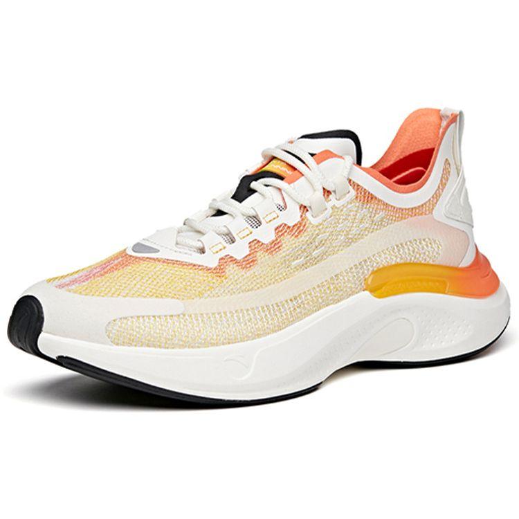 Anta Speed Shock Absorption Non-Slip Durable Low-Top Running Shoes Men Sneakers White Orange 912125536-2