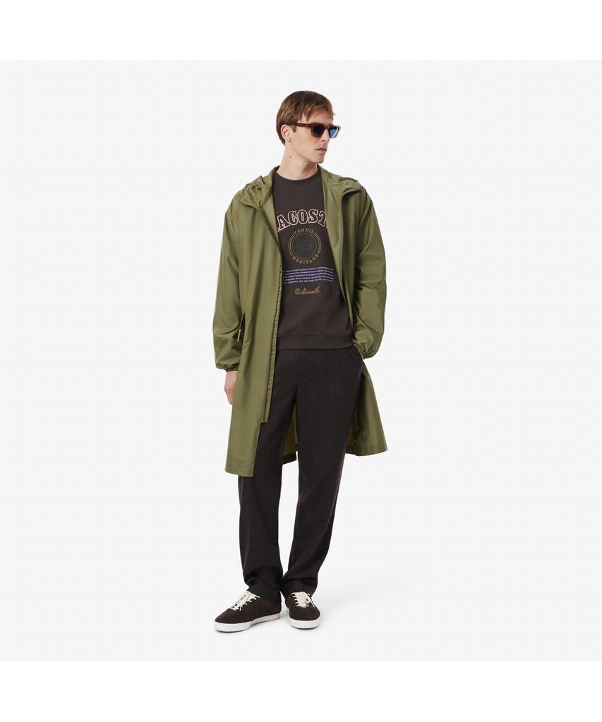 Мужская толстовка LACOSTE с большим принтом, свободного кроя, с круглым вырезом Sh5888-55N Skb