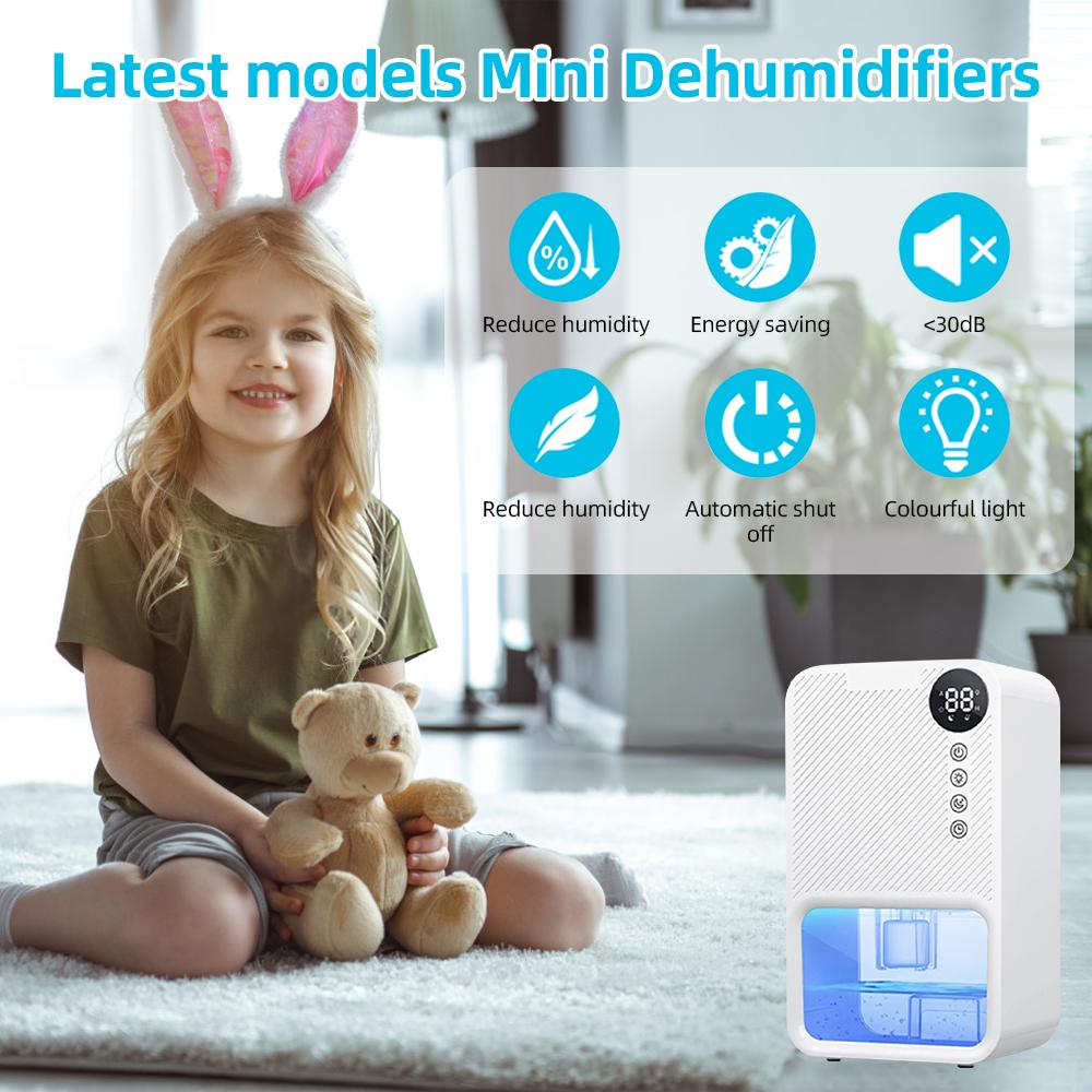 Электрические осушители для дома, тихий осушитель для помещений емкостью 37 унций с автоматическим отключением 7