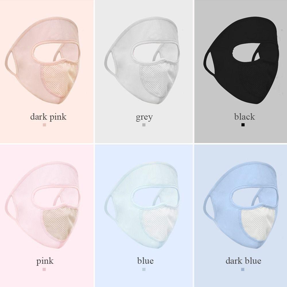 Ice Silk UV Protection Mask Breathable Forehead Protector Fashion Sun Protection Mask  Summer