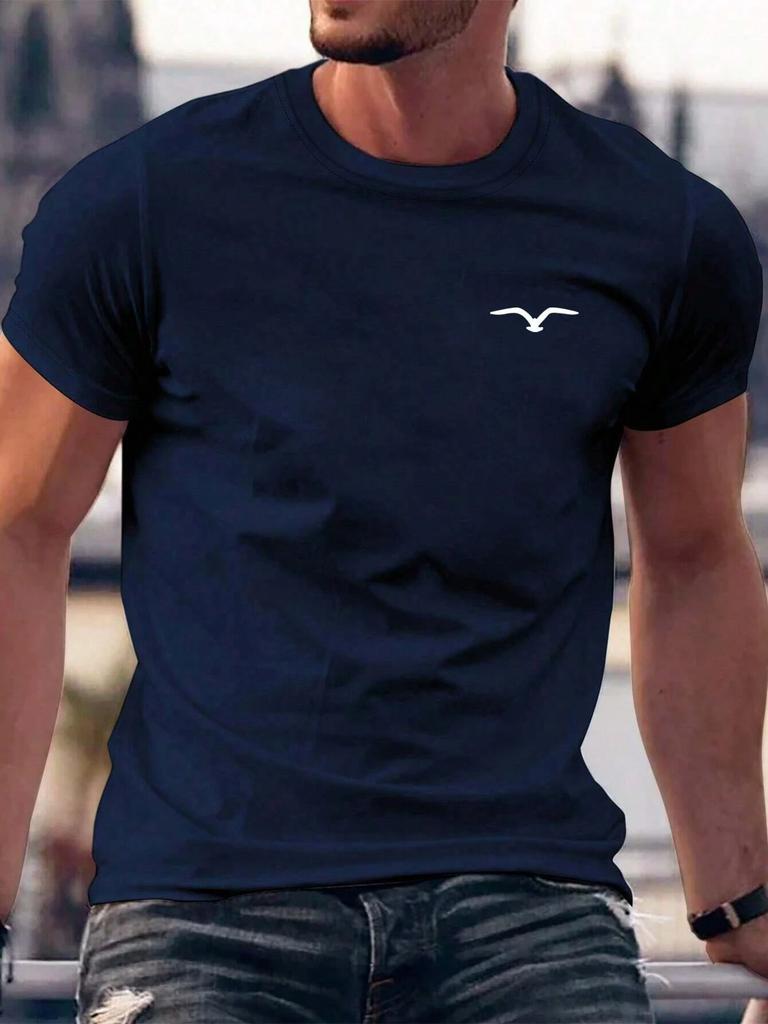 Simple Seagull Logo Print Tshirt Graphic Tshirt High Quality Unisex Unisex Short Sleeve Tshirt Unisexs Sportswear Unisexs Top
