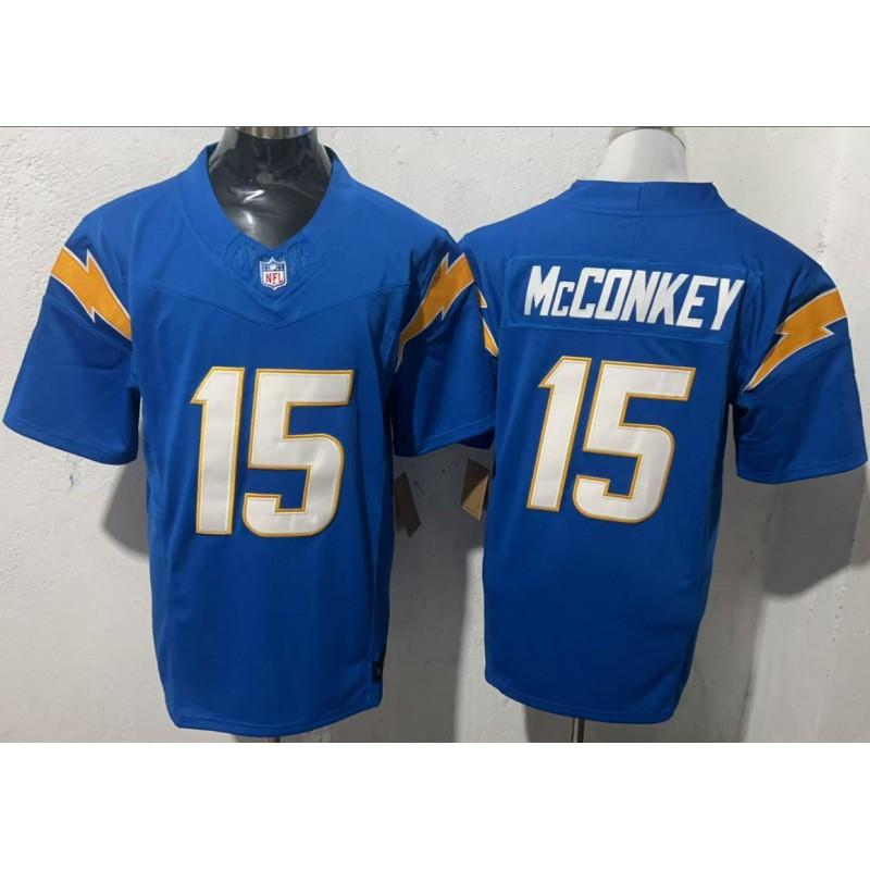 Los Angeles Chargers 15 Ladd McConkey Football Jersey Mens Sports Game Uniform