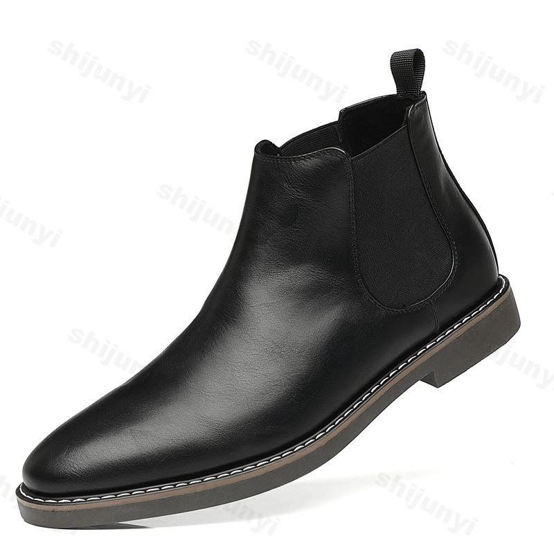 Fashion Mens Business Casual Leather Boot 2025 Autumn Fashion Chelsea Boots Brand British Style Short Boots Men Ankle Dress Shoes Botas