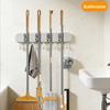 Wall Mounted Mop Clip Automatic Adjustable Broom Mop Holder Durable Broom Hanger  Bathroom