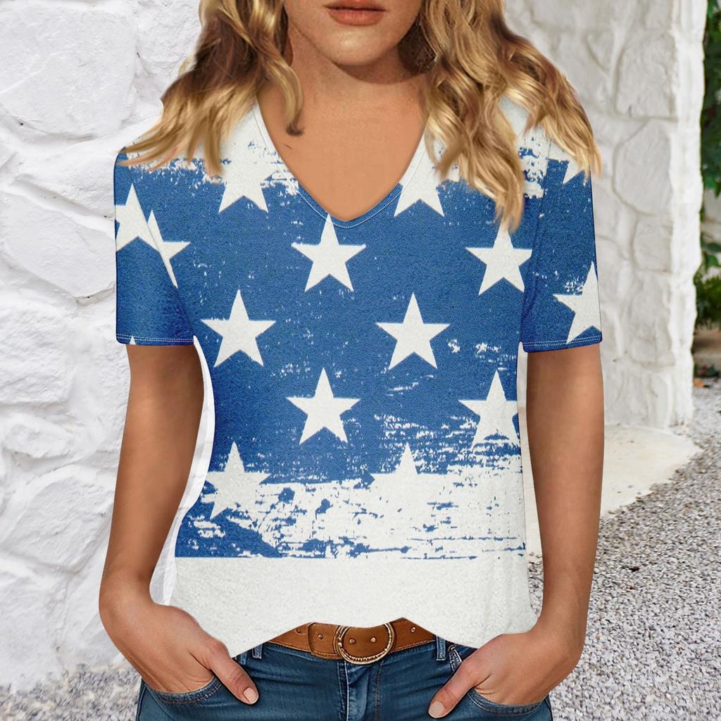 T Shirts Short Sleeve V Neck Tees For Women Fashion Tops Trendy Lightweight Soft Casual Summer Top