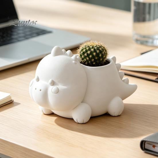 Креативная подставка для растений, 3D-печатный горшок для суккулентов в форме динозавра, милый горшок для декора маленького домашнего офиса, кактусов, мини-растений, декоративный настольный