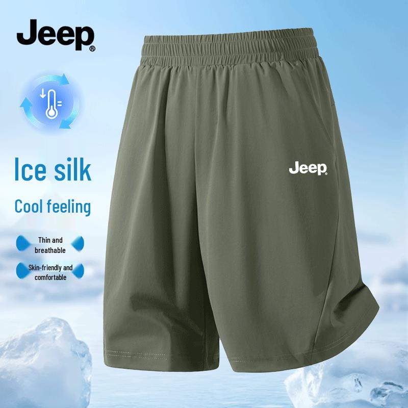 Jeep Мужские летние повседневные шорты из ледяного шелка