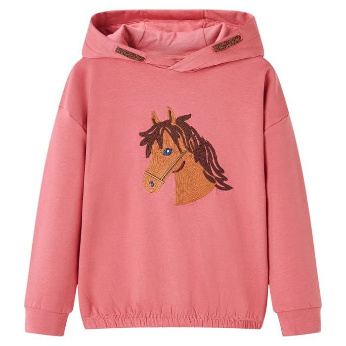 Sweat-shirt à capuche pour enfants rose ancien 92/104/116/128/140