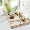 Training Function Parrot Feeding Tray Hanging Pet Food Seek Toy  for Small Pet