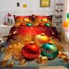 Рождественская цифровая печать 3D-печать полиэстеровая наволочка пододеяльник набор из двух или трех предметов